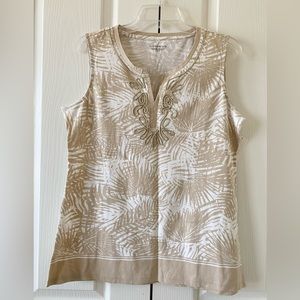 Charter Club Cotton top - Sand combo